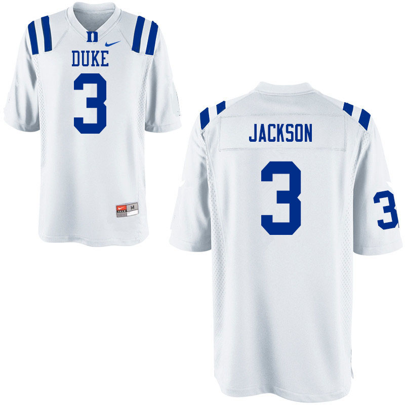 Men #2 Javon Jackson Duke Blue Devils College Football Jerseys Sale-White - Click Image to Close